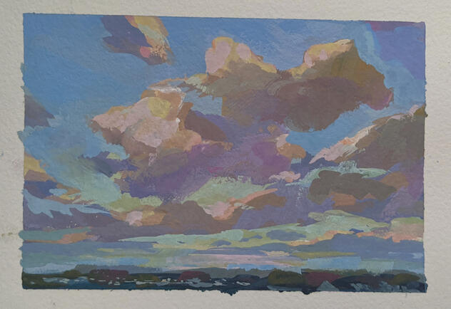 Cloud Gouache Study From Photo Cloud Gouache Study From Photo