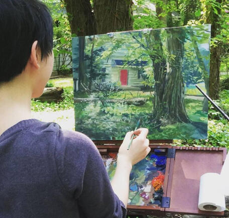 Suburban House Oil Plein Air - 2016 Suburban House Oil Plein Air - 2016
